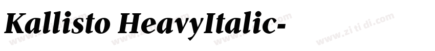 Kallisto HeavyItalic字体转换